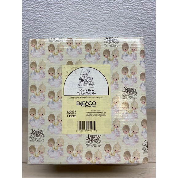 Vtg 1994 Enesco Precious Moments I Can`t Bear To Let You Go Porcelain Figurine - Picture 12 of 14